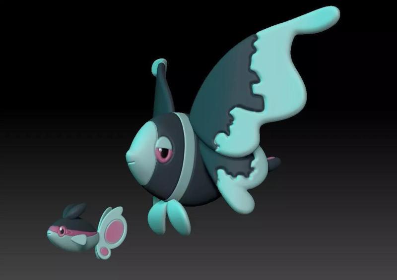 Pokemon Finneon and Lumineon