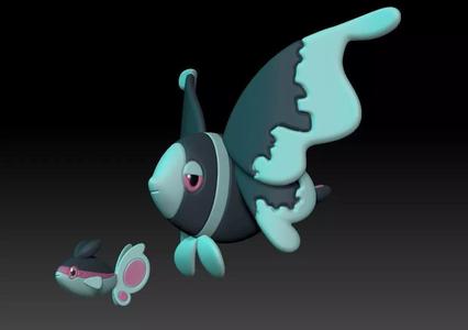 Pokemon Finneon and Lumineon