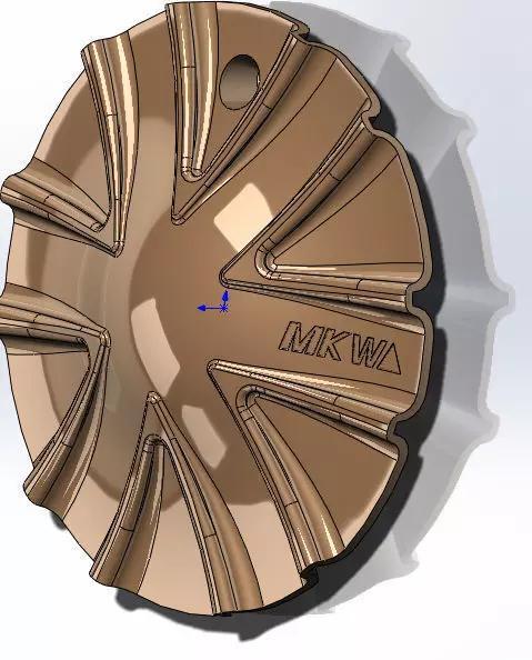 Volkswagen plastic center rim cover print model