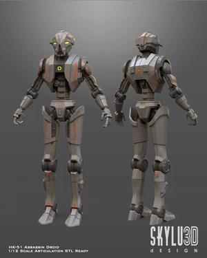 HK-51 Assassin Droid One12 Scale Articulation STL Files