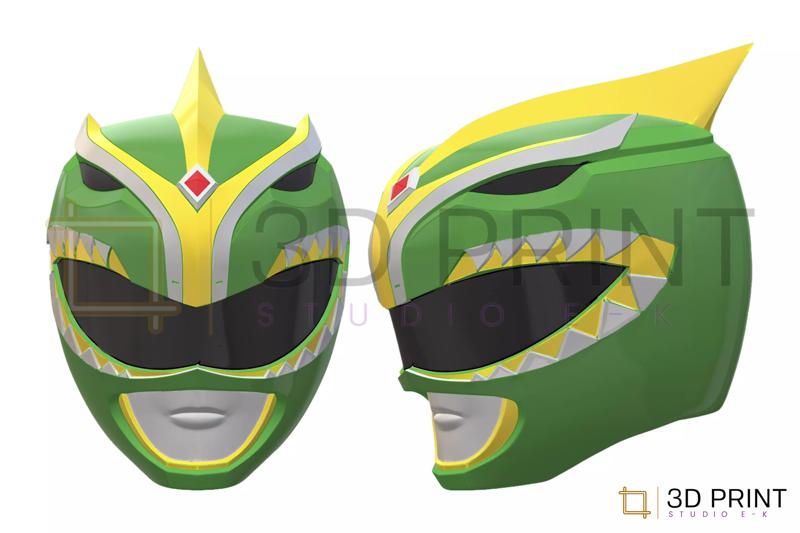 Green Ranger helmet MMPR Bat in the Sun version