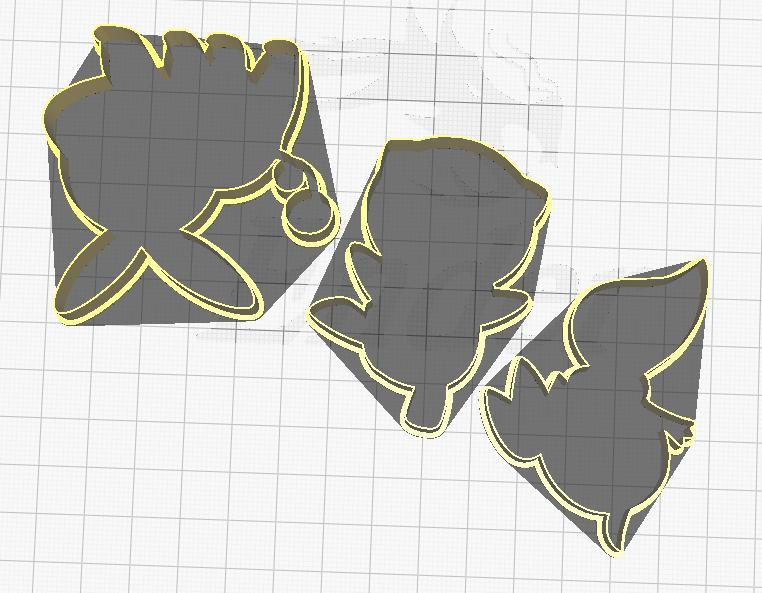 Pokemon Cookie Cutters Gen5 Starters
