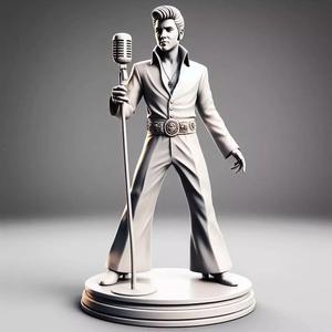 Elvis Presley Statue  3D Printable RockNRoll Icon