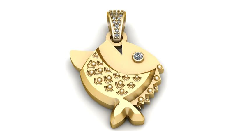 CUTE FISH PENDANT 3D PRINTABLE MODEL