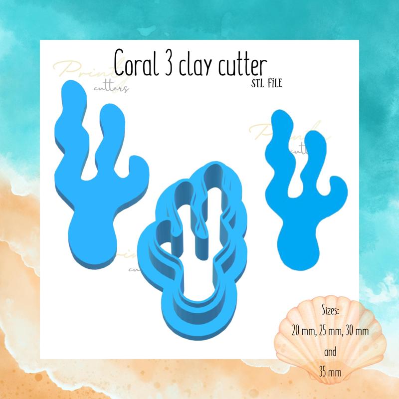CORAL CLAY CUTTER | SEA ANIMAL CLAY CUTTER | SUMMER CLAY CUTTER | POLYMER CLAY TOOL | CLAY CUTTER | COOKIE CUTTER