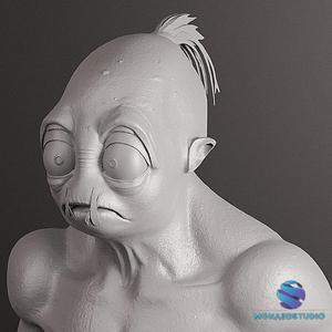 Realistic 3D Model of Abe – Oddworld Mudokon Hero | Full-Body & Cut for Easy 3D Printing