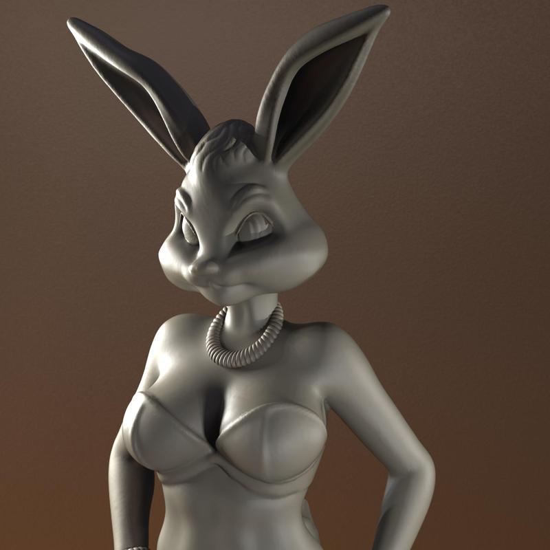Sexy Urban Bugs Bunny - 3D Printable STL Model