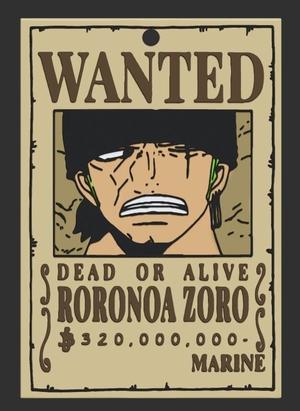 ZORO WANTED TAG/ KEYCHAIN