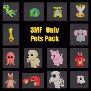 Adopt Me Pets Pack 14 Roblox Style 3D Models 3MF