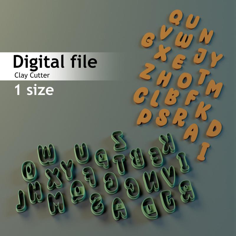 ALPHABET CAPITAL LETTER A TO Z CLAY CUTTER