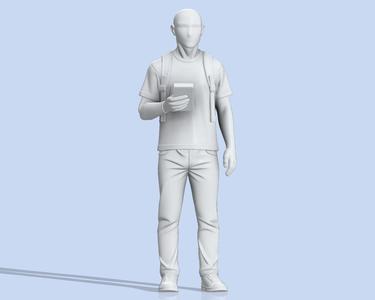 Faceless Male Figure for Architectural Mockups (STL)
