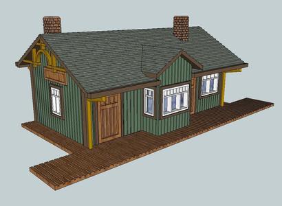 HO Scale Western Train Station