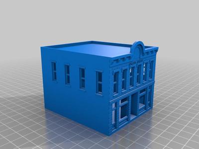 n scale bank building