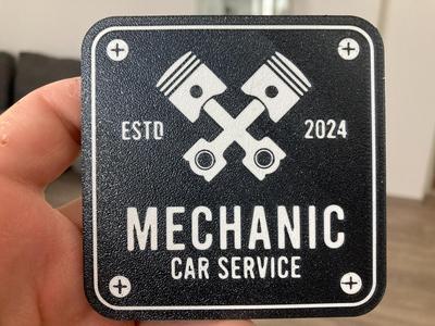 Mechanic car service coaster