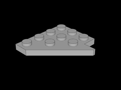 Lego Compatible (3936.dat) Wing  4 x  4 Left   