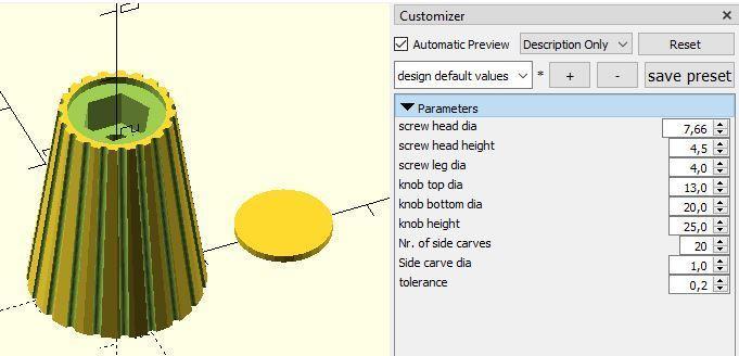 Knob design (parametric)