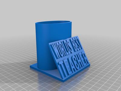 Worlds best teacher pen holder