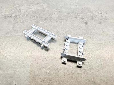 Brick City - train straight rail 1/4