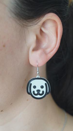 Cute dog face earring