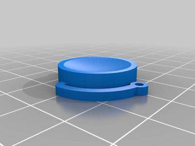 Button with spring arms.