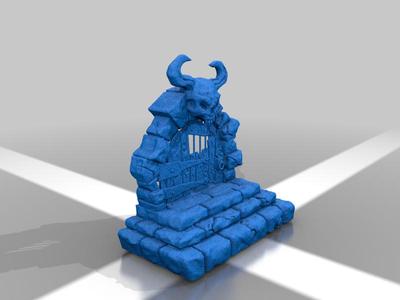 Dungeon Door with skull