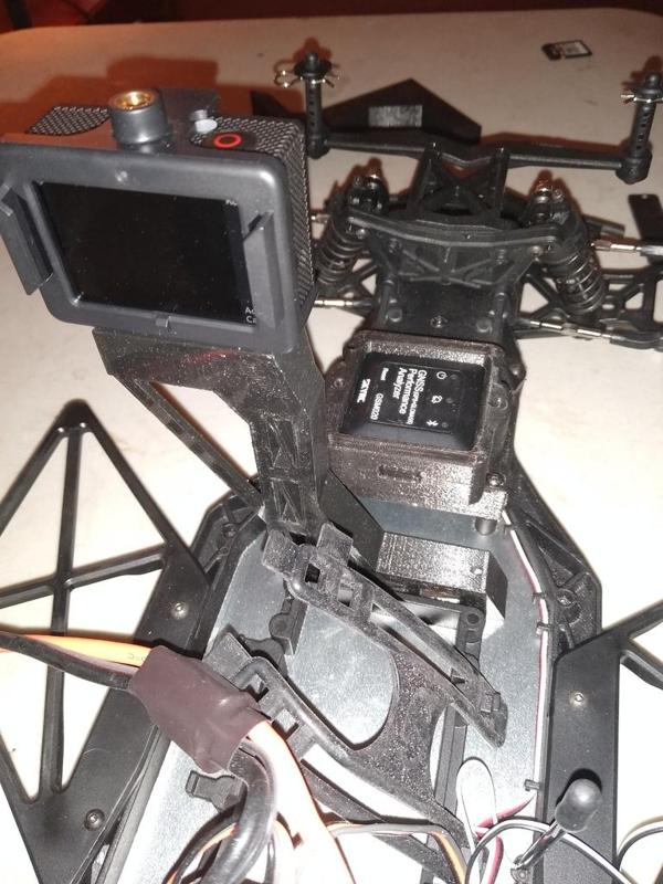 Action Cam holder for 22S truck - Driver view