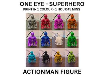 ONE EYE SUPERHERO ACTION MAN FIGURE MASCOT 
