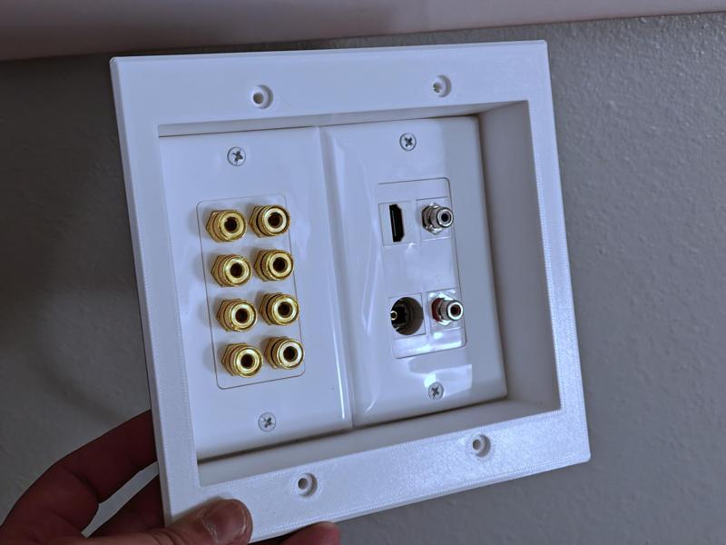 2 Gang Recessed Low Voltage Retrofit Box
