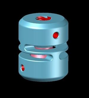 3D printed elastic couplings for Z axis of 3D printers.