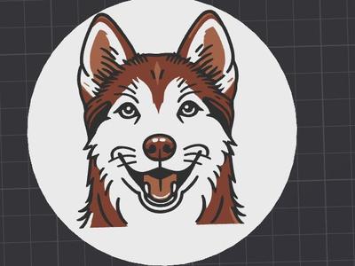 Brown Husky Coaster