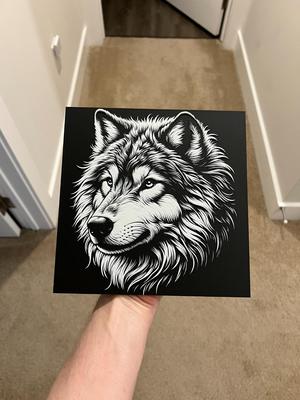 Wolf Face 2 Hueforge