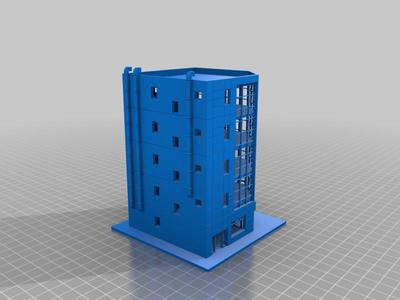 n scale 5 floor building
