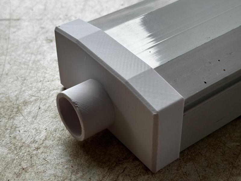 100x50 mm - NFT Gully Channel End Cap - 32mm Tube 