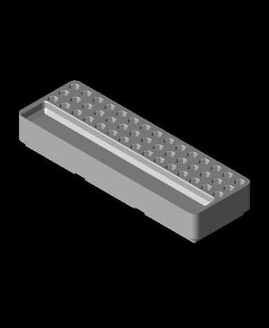 Gridfinity 4mm bit holder with slot for iFixit precision screwdriver