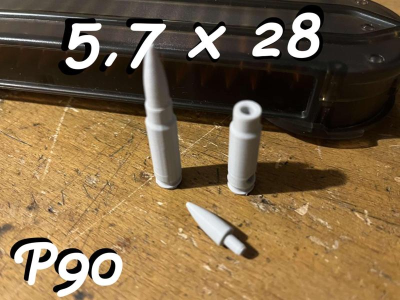 Imitation of 5.7x28 cartridge for P90