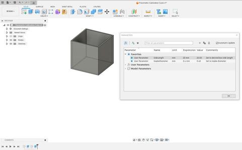 Parametric Calibration Cube