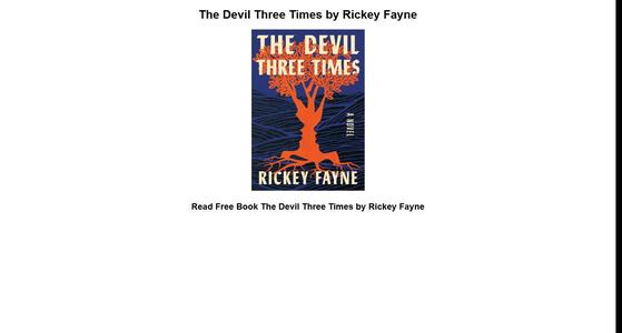 Read Free Book The Devil Three Times by Rickey Fayne