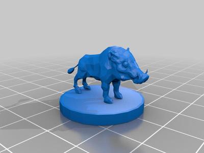 Boar on Medium Base (25mm)