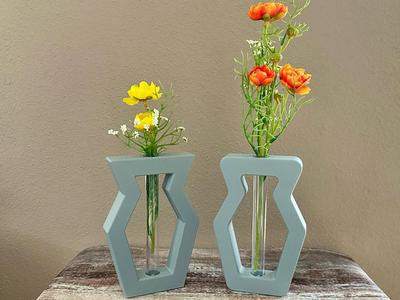 Test Tube - Edged/Rounded Frame Vase