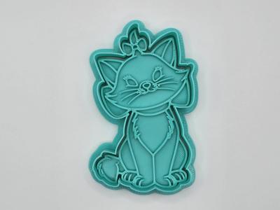 Cute Marie Cat Cookie Cutter Playdoh Stamp