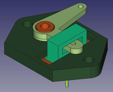 Servo 90° deflection lever for switches