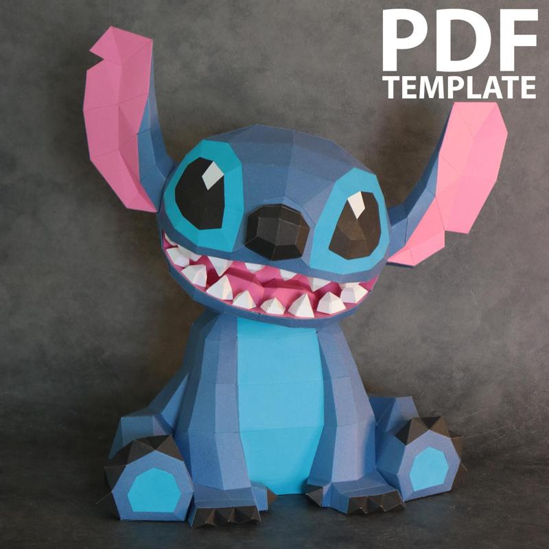 Stitch Papercraft – Printable PDF Template