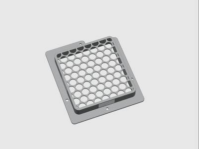 Simple rear dust filter housing for Bambu X1C