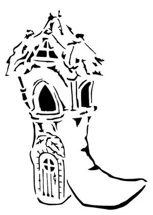Shoe House stencil