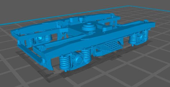 Soviet railways bogie KVZ-I2 type 1/87 (H0) scale