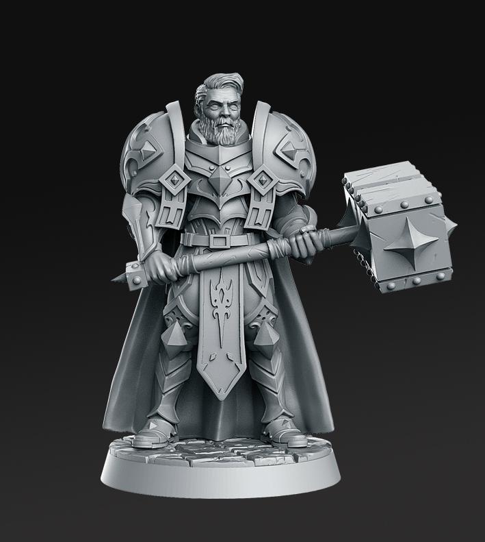 Sir Warrick - Male Paladin - 32mm - DnD -