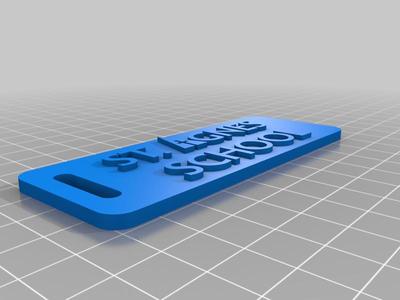 St Agnes rectangle keychain
