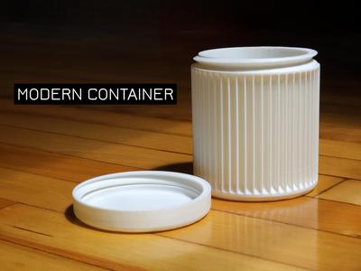 Modern Container with Screwing Lid