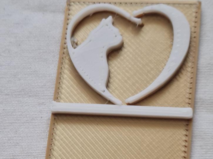 Bookmark Cat in Lover heart 1mm & 2mm