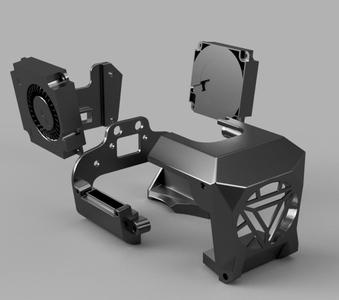 Mbot3d MK2 remix with fan guard and cable tidy